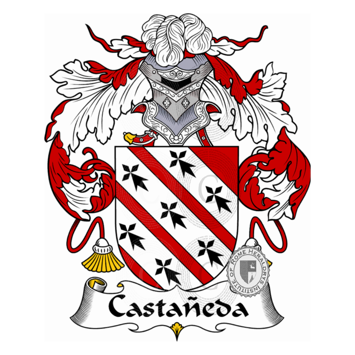Coat of arms of familyCastañeda