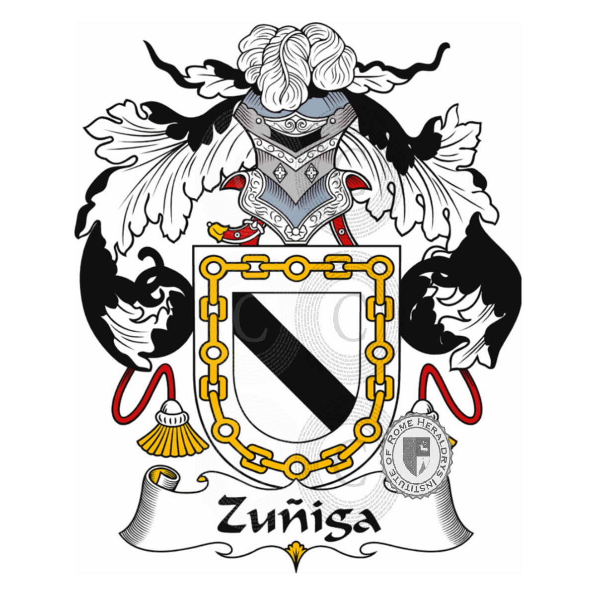 Escudo de la familiaZuñiga, Zùñiga,Zuñiga