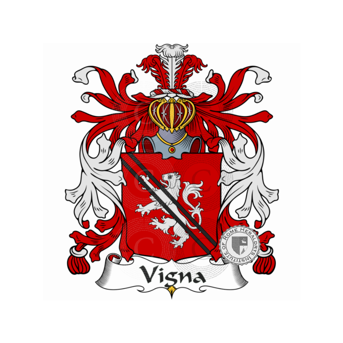 Brasão da famíliadel Vigna, del Vigna,della Vigna,Prosperi,Prosperi del Vigna,Vignoli