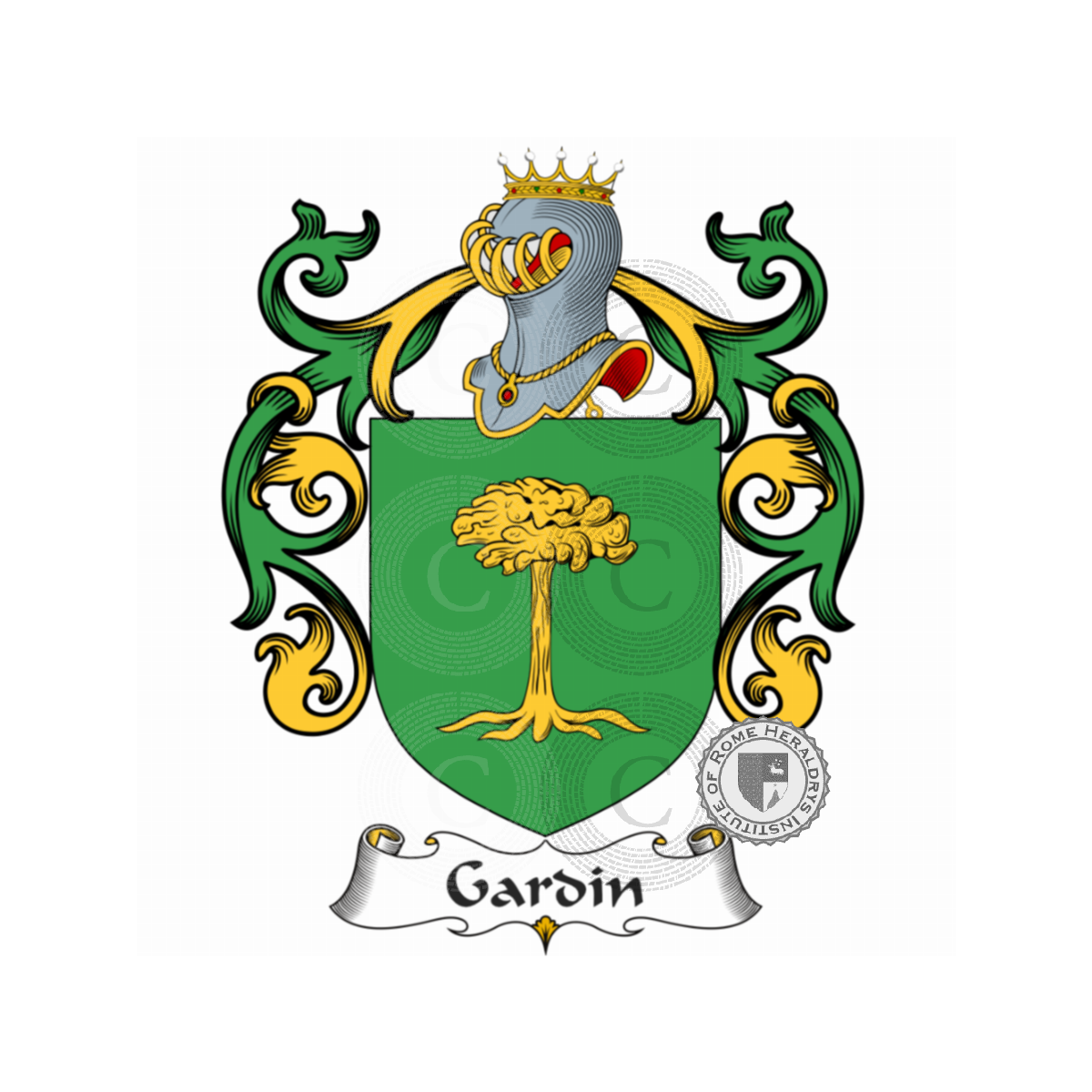 Wappen der Familiedu Gardin, du Gardin,Gardi,Gardin de Boishamon,Gardin de Lapillardière
