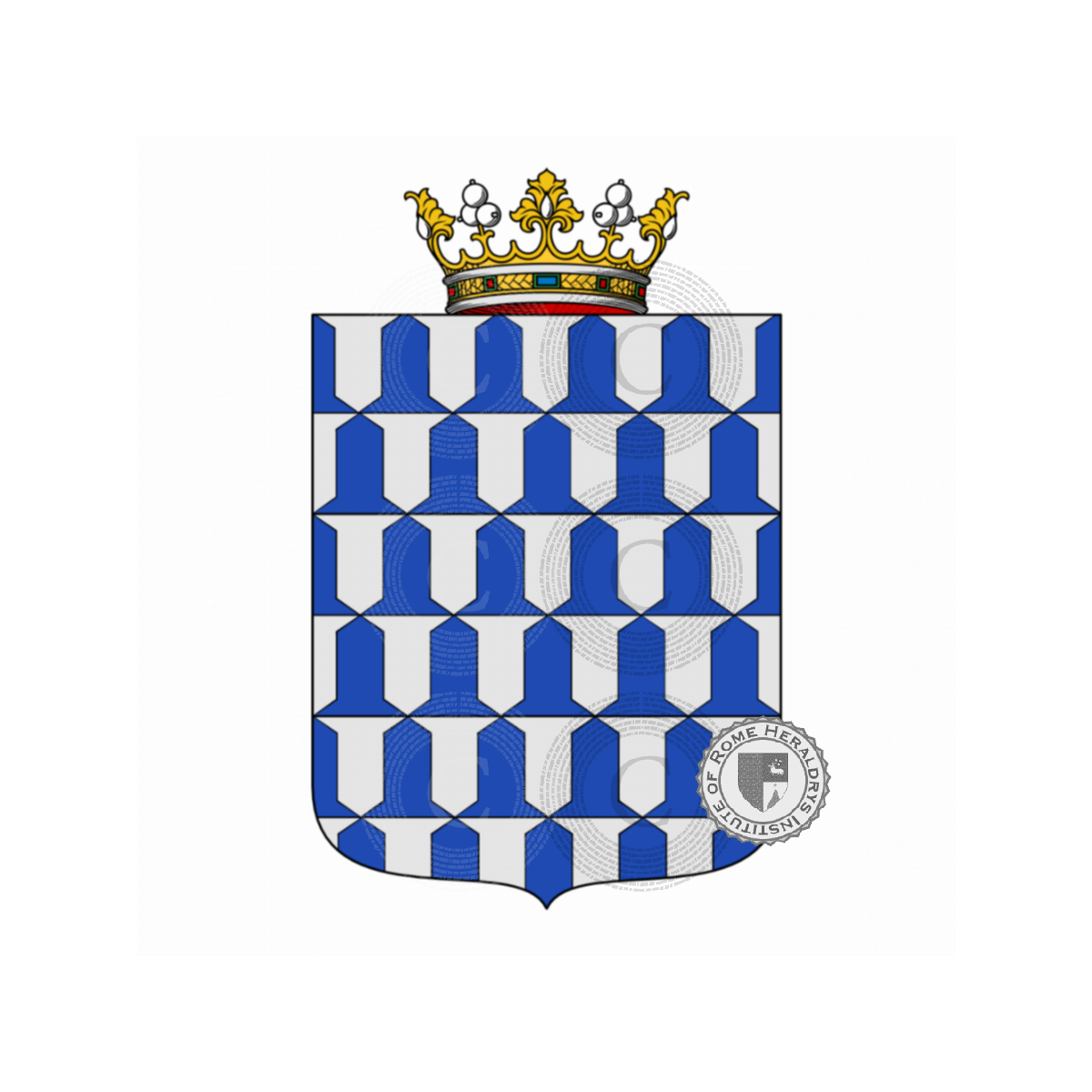 Escudo de la familiaUghi, Avvocati,Franchini,Montughi,Montui,Ponzetti,Taviani,Ughi di Consiglio