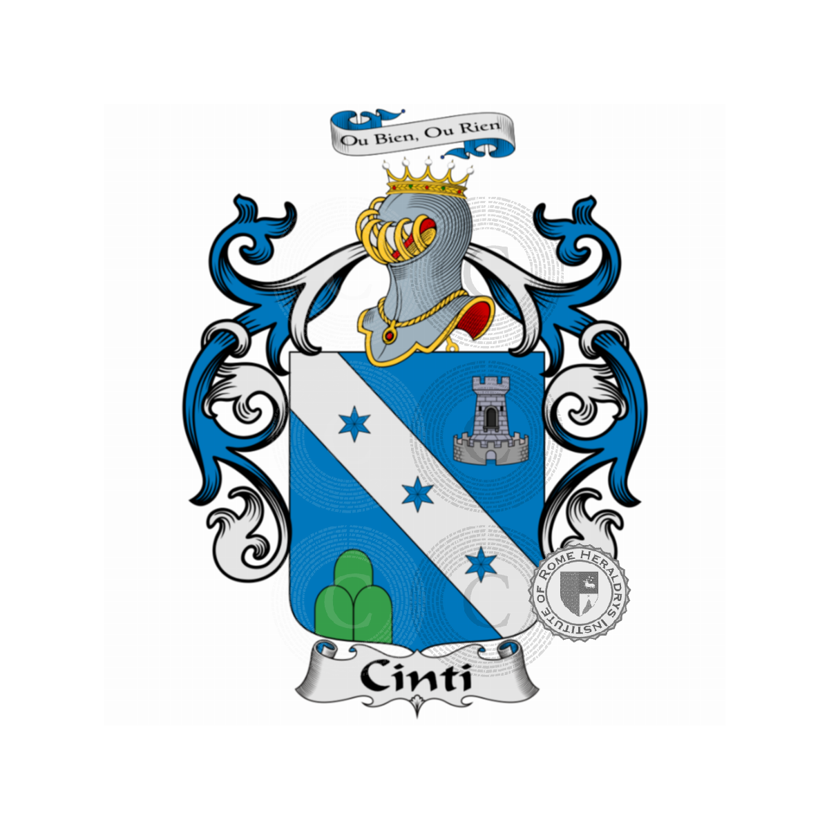 Wappen der FamilieCinti, Cini,Cintii,Cintij,Cintij del rione Trastevere