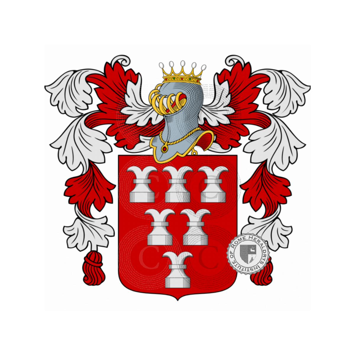 Coat of arms of familyRocchi, della Rocca,Rocchi de Finetti,Rocchio