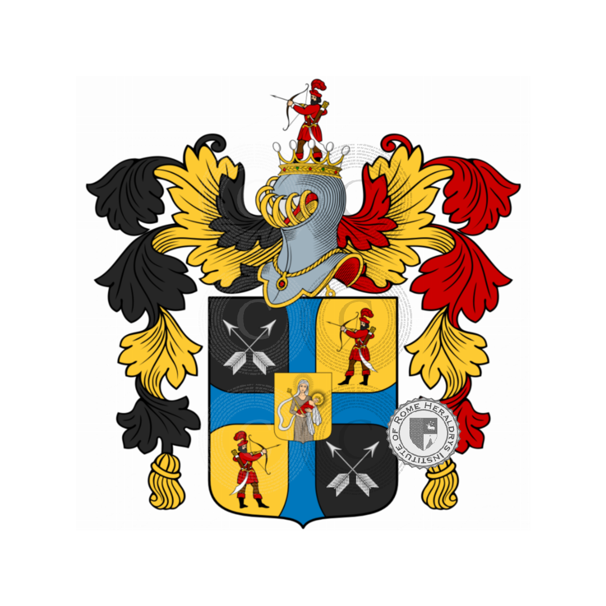 Coat of arms of familyEccher dall'Ecco col predicato di Marienberg, Eccher zu Ecco und Marienfreud