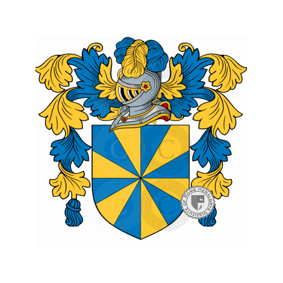 Wappen der FamiliePaccapelo, Mariotti,Pacca,Paccapeli,Paccapelli,Paccapello