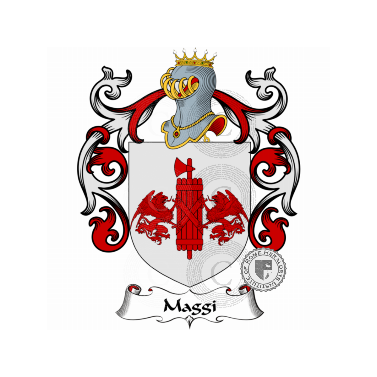 Escudo de la familiaMaggi, Maddi,Madius,Maggi-Via,Magi
