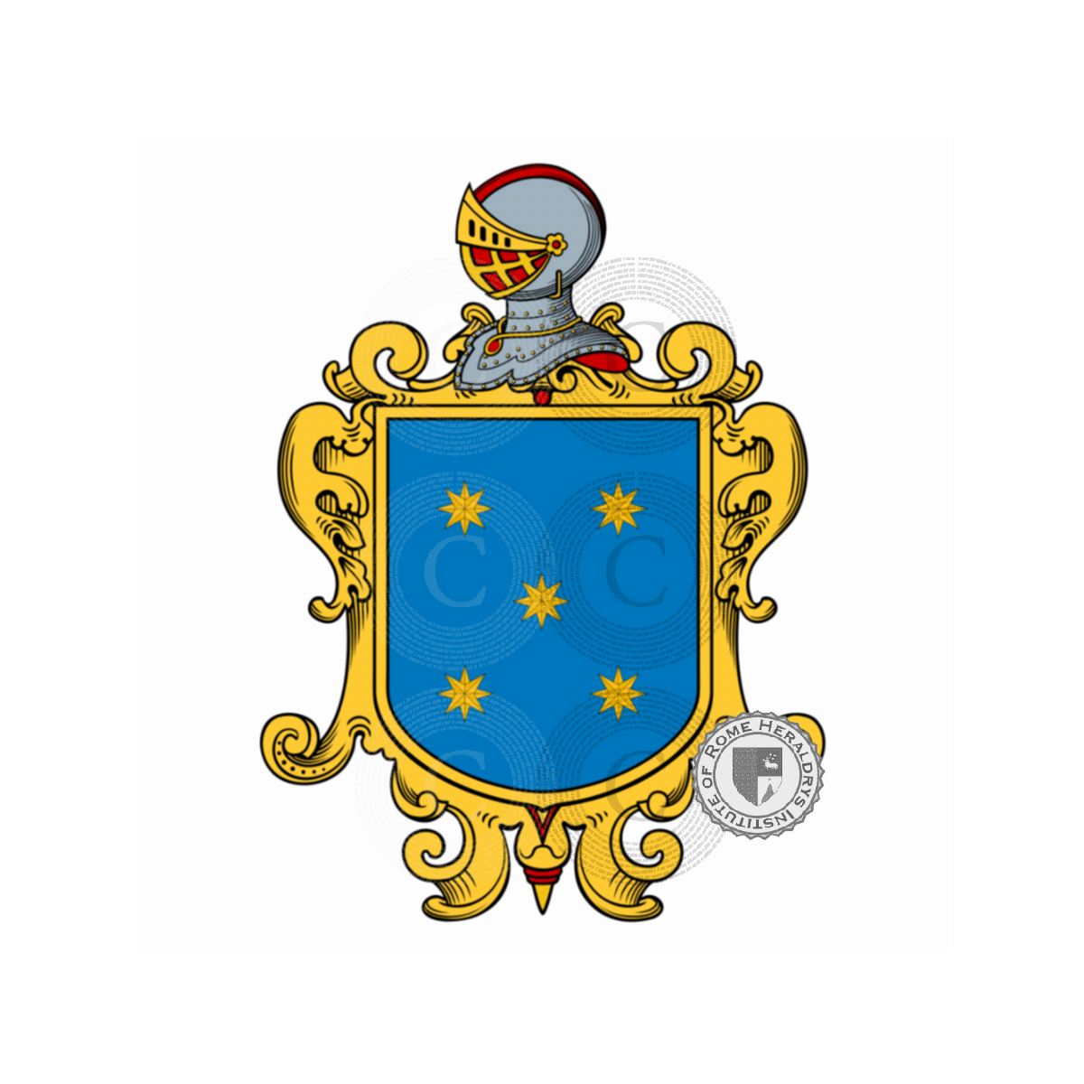 Escudo de la familiada Rabatta, da Rabatta,da Rabatta Poggerini,de Poggiali,Rabatti