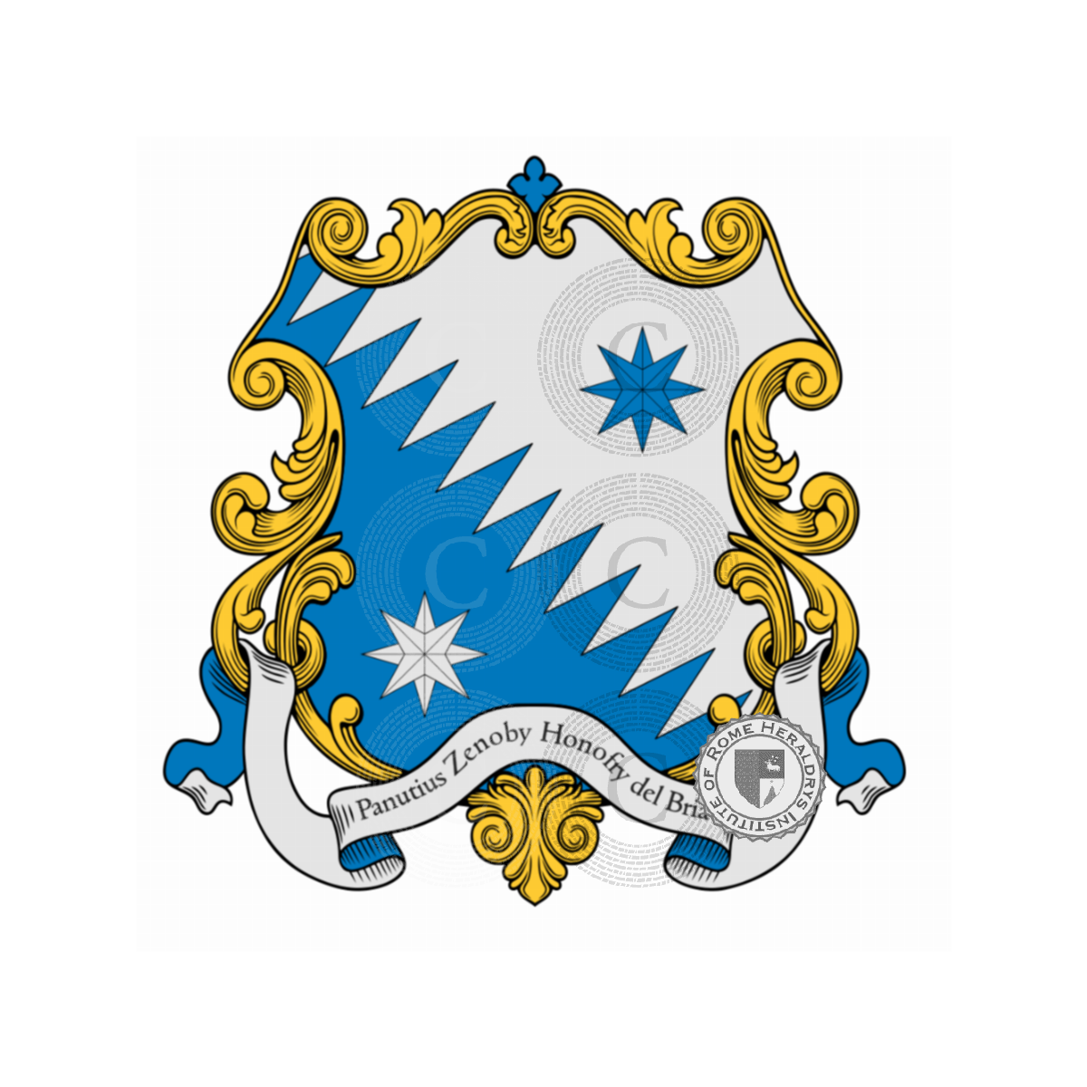 Escudo de la familiaPanuzzi del Bria, Panuzzi,Panuzzi del Ria