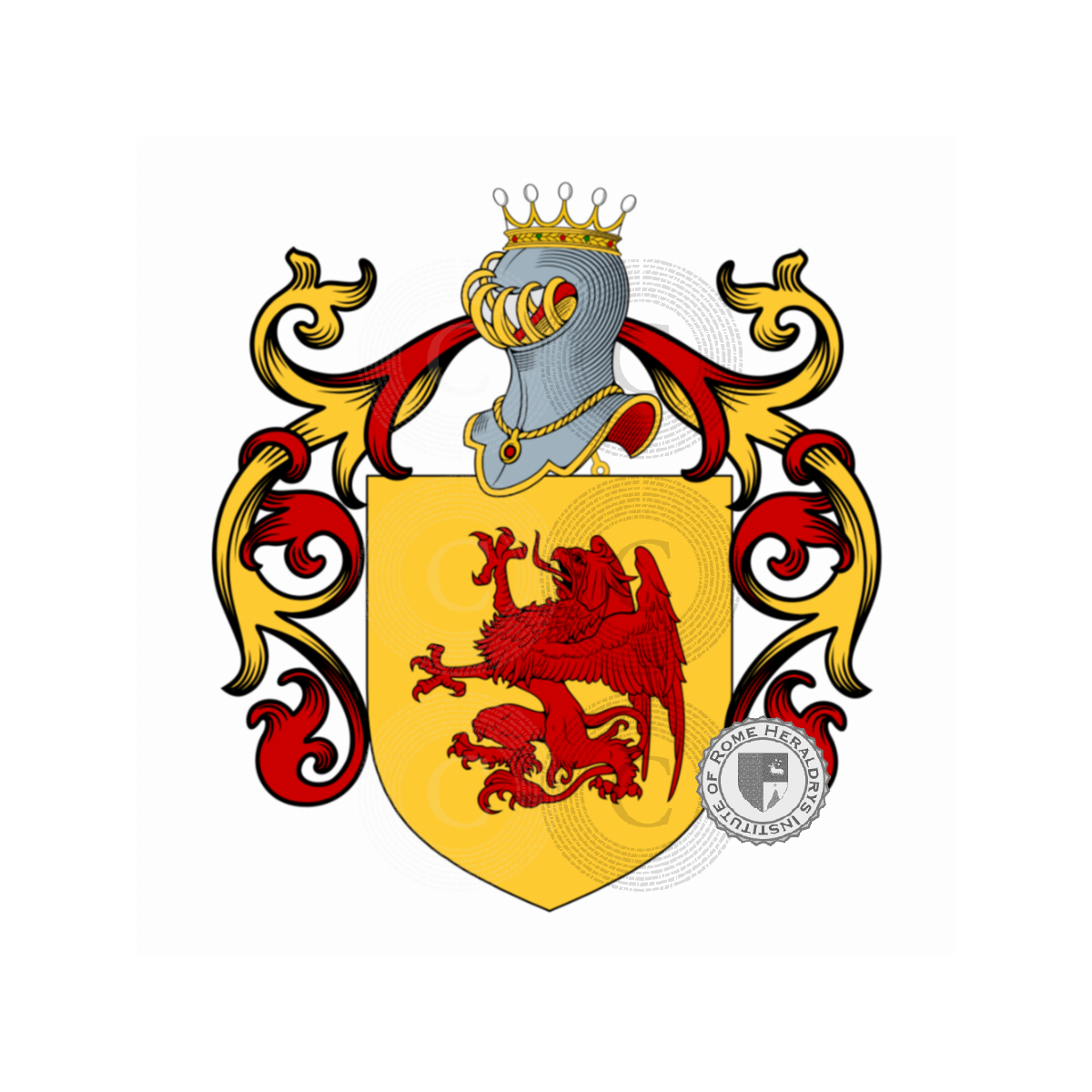 Escudo de la familiaPaganelli, Paganella,Paganelli del Lion Bianco