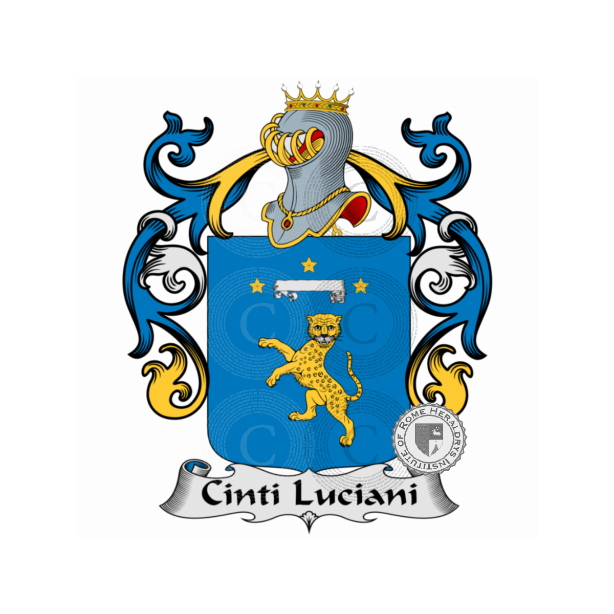 Escudo de la familiaCinti Luciani