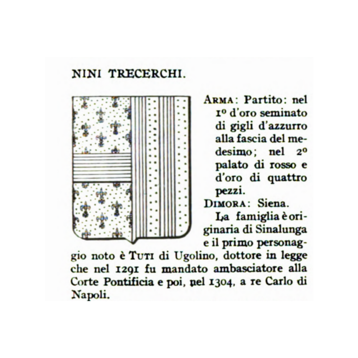 Wappen der FamilieNini Trecerchi