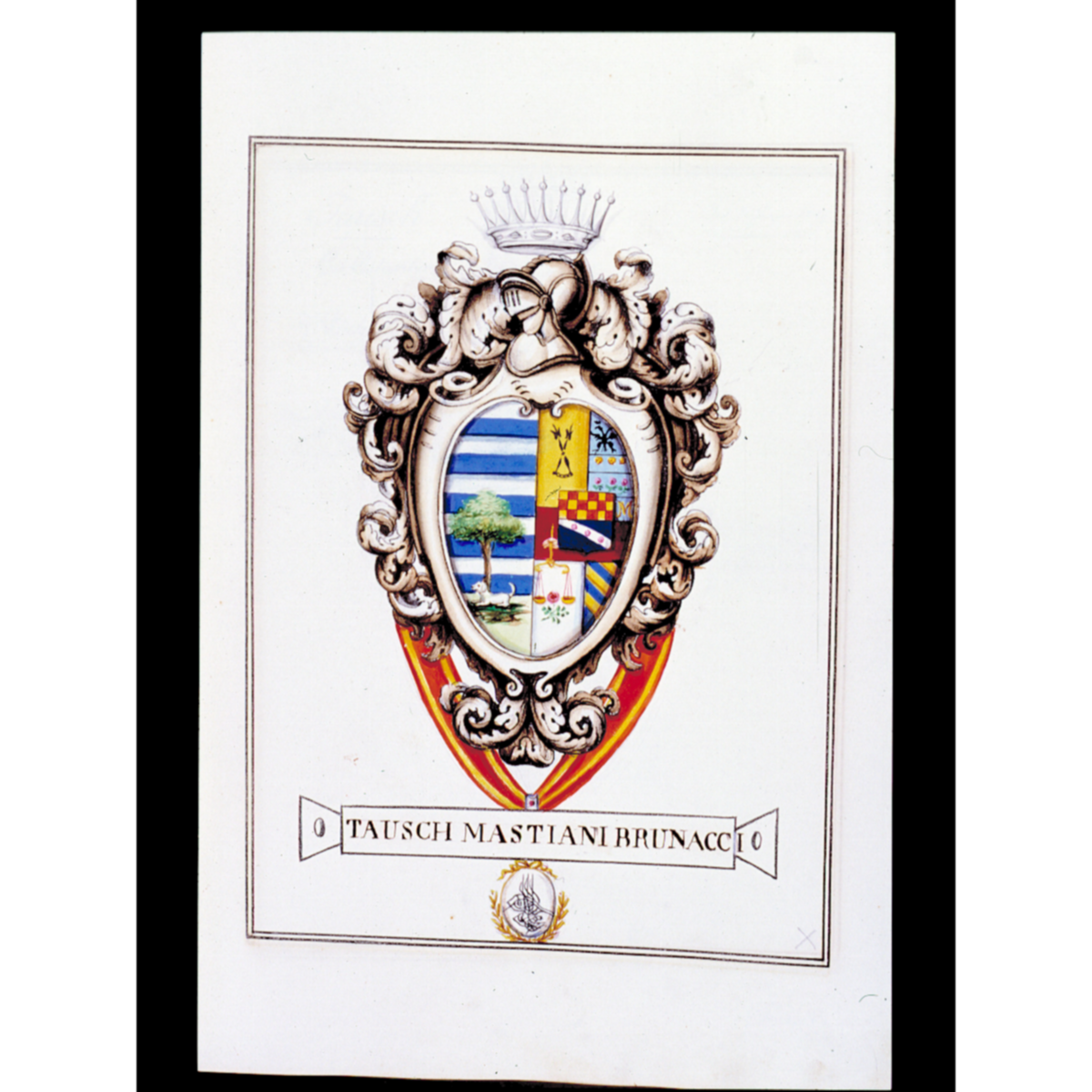 Escudo de la familiaTausch Mastiani Brunacci