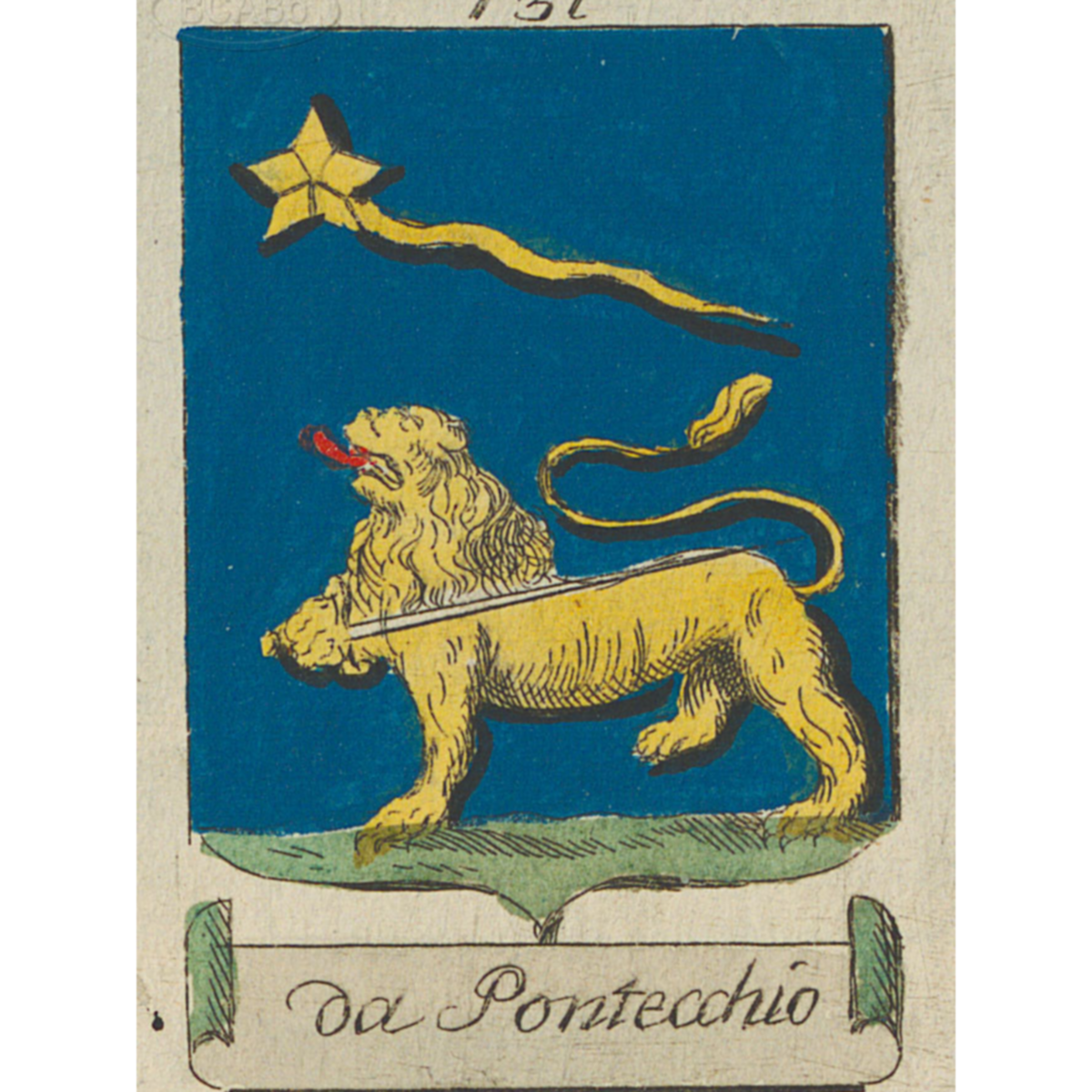 Brasão da famíliada Pontecchio, da Pontecchio,Ponticelli