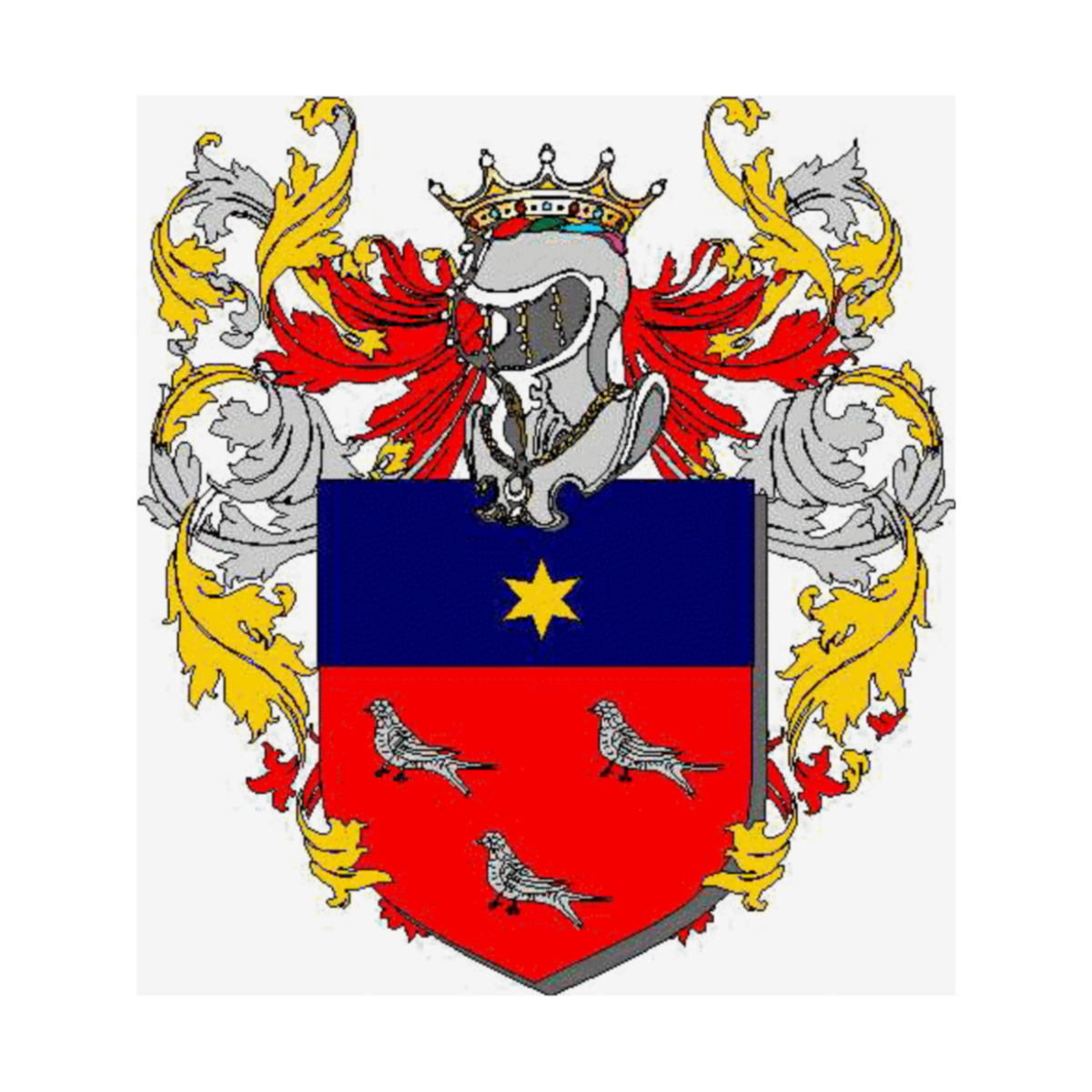 Escudo de la familiaBeraudo, Carnin de Vinderhoute,Carnino