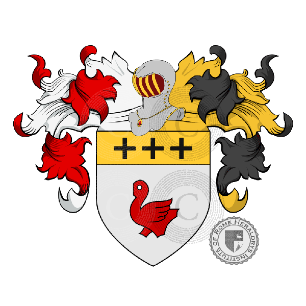 Coat of arms of family Caci o Cacé