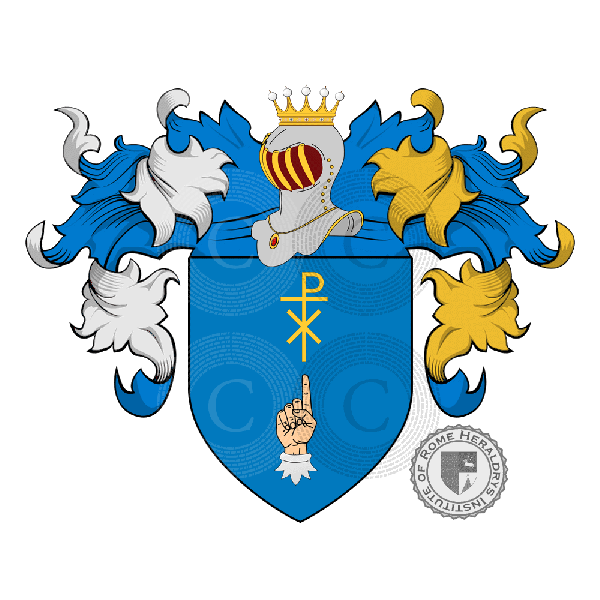 Escudo de la familia Agostini Trombetti