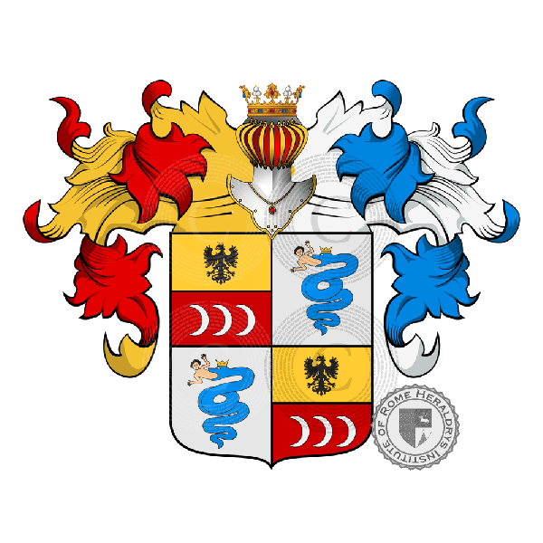 Coat of arms of family Lunati Visconti