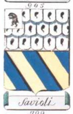 Coat of arms of family Savioli Fontana Coltelli