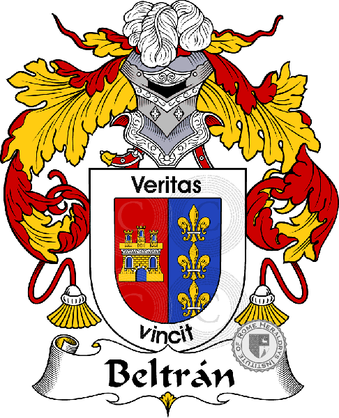 Coat of arms of family Beltrán