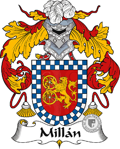 Coat of arms of family Millán