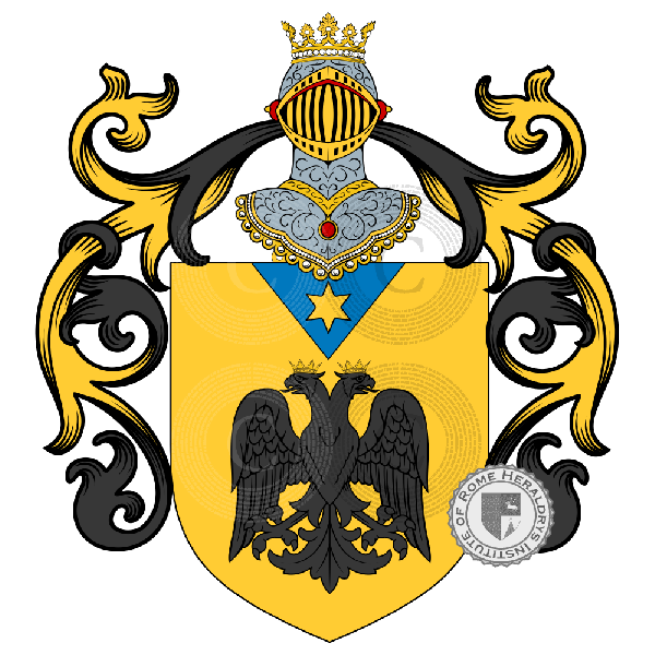 Coat of arms of family Castriota Scanderbech