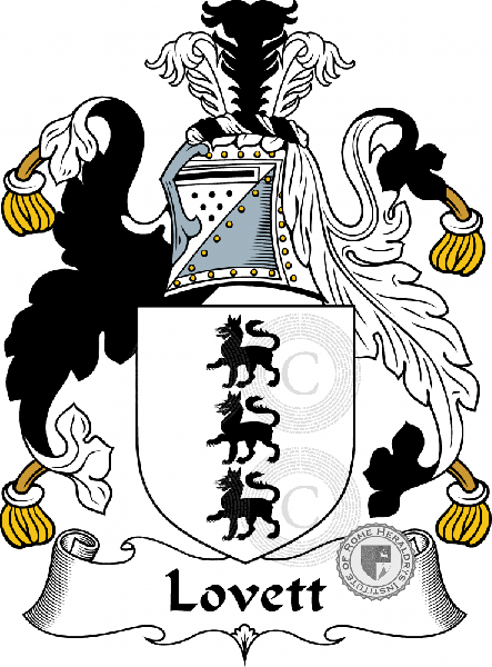 Coat of arms of family Lovet