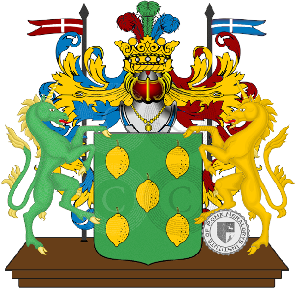 Coat of arms of family Lumia, Lomia, Lalomia, La Lomia