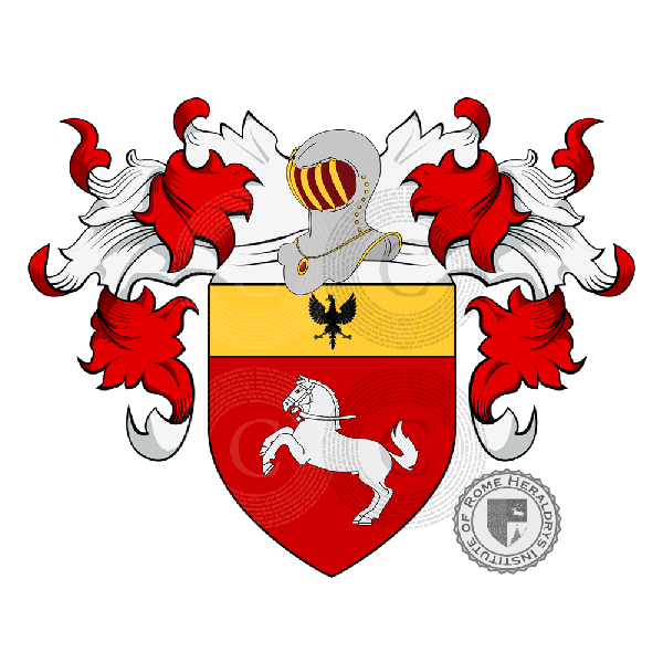 Wappen der Familie Cavalli (conti di Olivola, San Germano e Vallara)