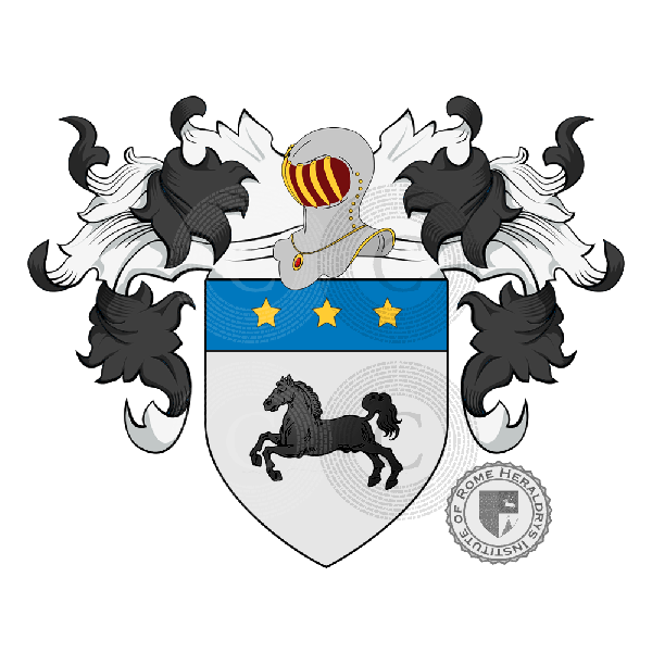 Escudo de la familia Cavalli (Carmagnola)