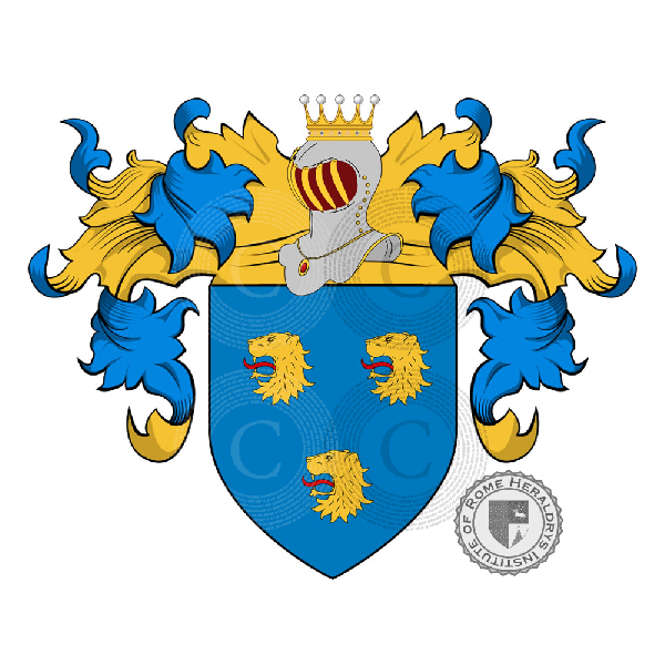 Escudo de la familia Belisarii, Belisario, Belosi, Belassi, Belizario