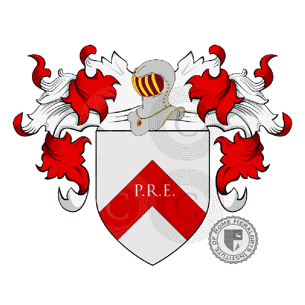 Escudo de la familia Pretatti o Preti (Aquila)