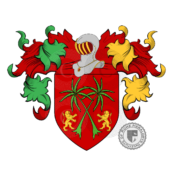 Coat of arms of family Palmieri Lattanzi Tolomei