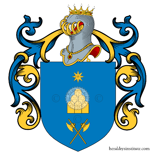 Coat of arms of family Fabbrini, Fabbrini dagli Aranci, Fabrini
