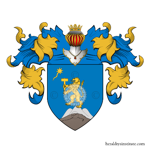 Escudo de la familia Piromallo di Montebello