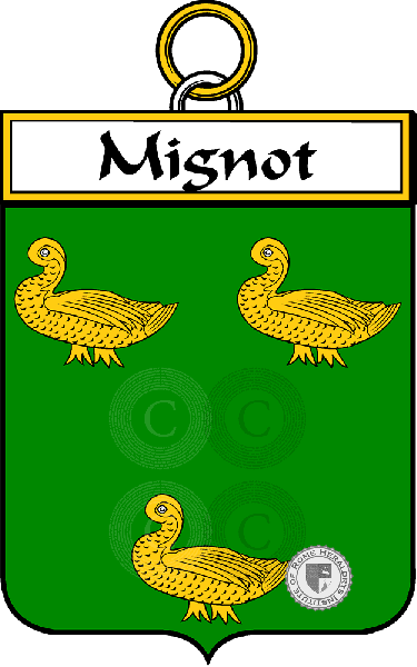 Coat of arms of family Mignot