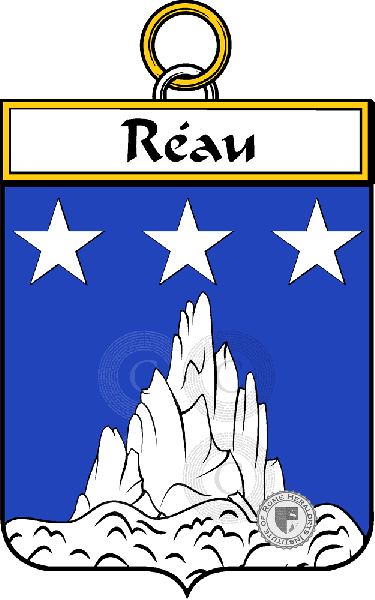 Brasão da família Réau, Reaud, Du Rèau, Reau