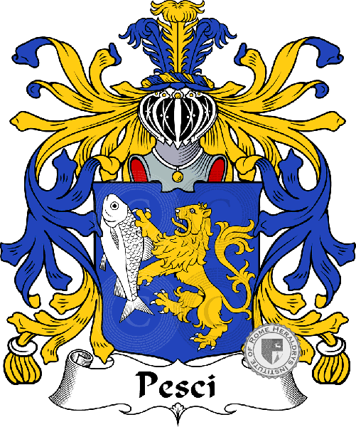 Coat of arms of family Pesci