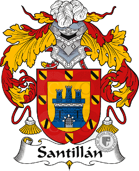 Coat of arms of family Santillán