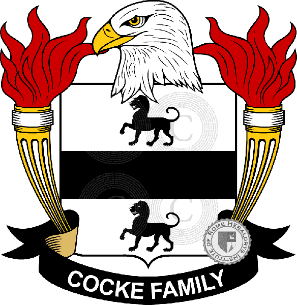 Coat of arms of family Cocke