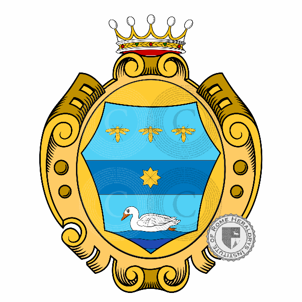 Coat of arms of family Paperini, Paperina, Paperino