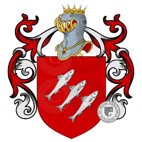 Escudo de la familia Dalle Sardelle, Sardelle, Sardella