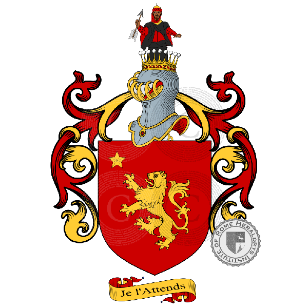 Coat of arms of family De Abbate, Deabate, Abbate, Deabbate