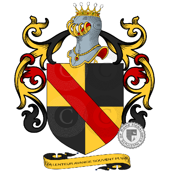 Coat of arms of family Van Pradelles de Palmaert, Pradello, Pradelle, Pradelles, Pradella, Pradella