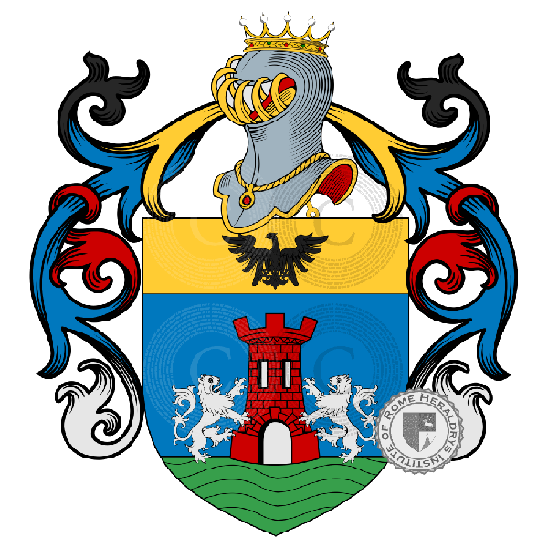 Coat of arms of family Piscator, Pescatori, Pescatore