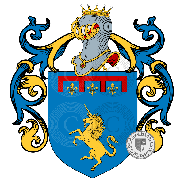Escudo de la familia Renieri, Rinieri, Rinieri Rocchi, Ranieri
