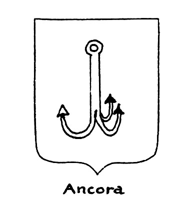Image of the heraldic term: Ancora