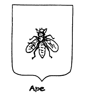 Image of the heraldic term: Ape