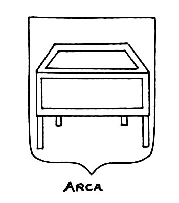 Image of the heraldic term: Arca