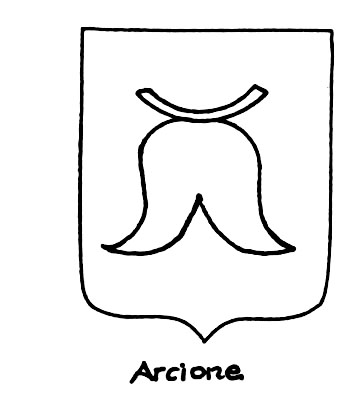 Image of the heraldic term: Arcione