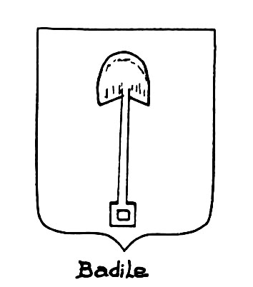 Image of the heraldic term: Badile